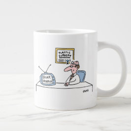 Caneca De Café Grande Engraçado Cosmético Cirurgião Plástico Jumbo Mug
