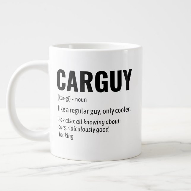 Caneca De Café Grande Engraçado Dicionário de Carguy Definição Café Mug (Esquerda)