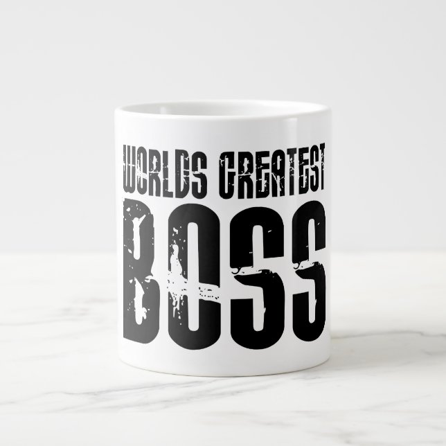 Caneca De Café Grande Engraçado Escritório Humor Bosses : O Maior Chefe  (Frente)
