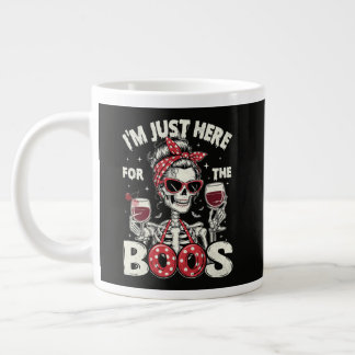 Caneca De Café Grande Engraçado Estou Aqui Só Para As Vaias Esqueleto