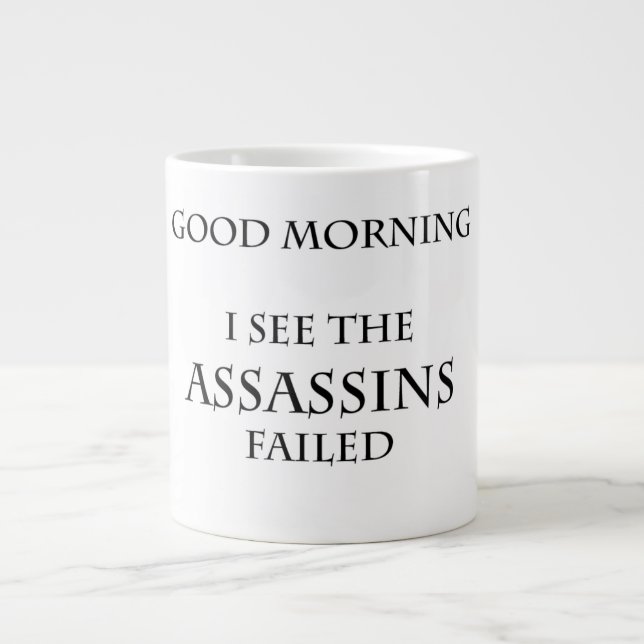 Caneca De Café Grande Engraçado Eu Vejo Assassinos Falhando (Frente)