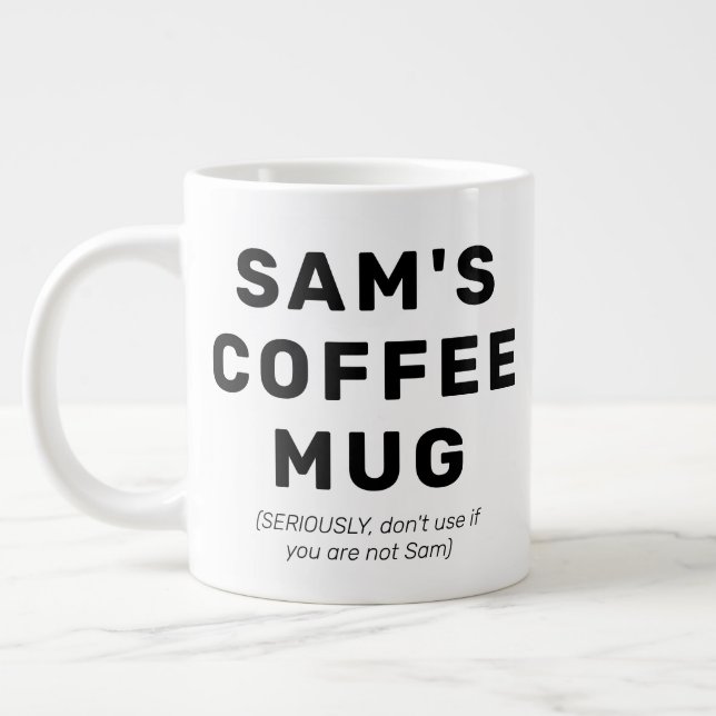 Caneca De Café Grande Engraçado, Gag Gift, Café Mug Personalizado (Esquerda)