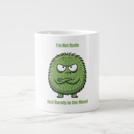 Caneca De Café Grande Engraçado ‘Não sou rude… só estou raramente no meu