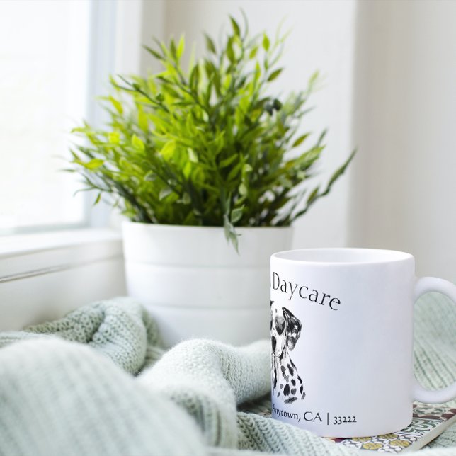 Caneca De Café Grande Engraçado negócio de cães Dalmacianos (Criador carregado)