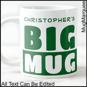 Caneca De Café Grande Engraçado Nome Personalizado Texto Dois Marinhos D