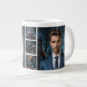 Caneca De Café Grande Engraçado O Chefe Personalizado Foto Personalizada