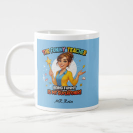 Caneca De Café Grande Engraçado Professor Mug - Nome Personalizado