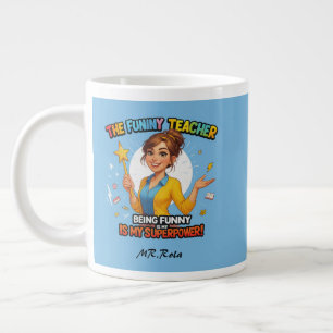 Caneca De Café Grande Engraçado Professor Mug - Nome Personalizado