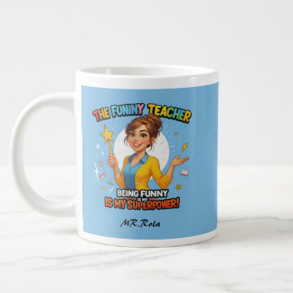 Caneca De Café Grande Engraçado Professor Mug - Nome Personalizado