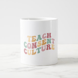 Caneca De Café Grande Ensinando a cultura de consentimento
