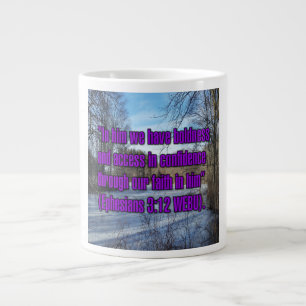 Caneca De Café Grande Ephesianos 3:12 WEBU Mug
