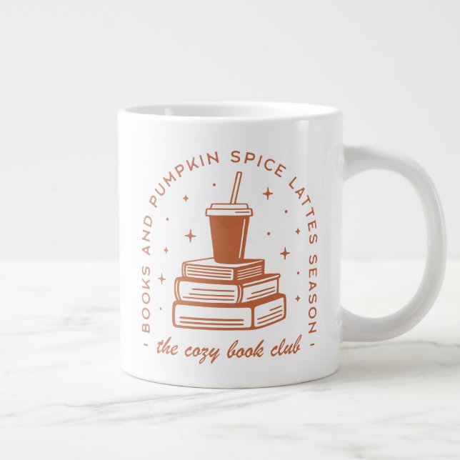 Caneca De Café Grande Época de Especiarias de Livros e Pumpkin (Direita)