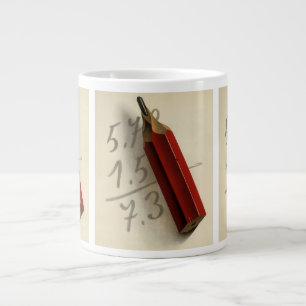 Caneca De Café Grande Equação Matemática com Lápis Vermelho, Negócios Vi
