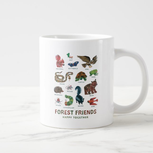 Caneca De Café Grande Eric Carle | Amigos da Floresta Felizes Juntos (Direita)