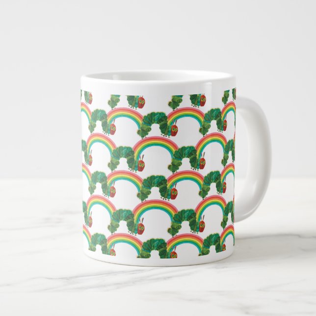 Caneca De Café Grande Eric Carle O Padrão De Lagarta Muito Faminto (Frente Esquerda)