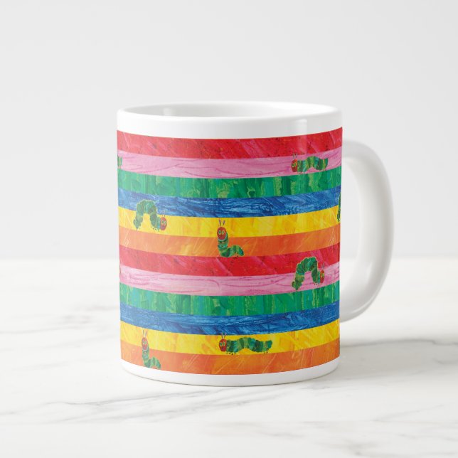 Caneca De Café Grande Eric Carle | Padrões de distribuição do arco-íris  (Frente Esquerda)