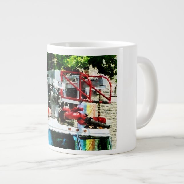 Caneca De Café Grande Escada de Caminhão de Fogo (Frente Esquerda)
