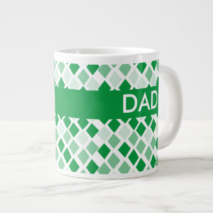 Caneca De Café Grande Escolha qualquer padrão de diamantes Colorido