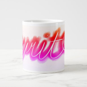 Caneca De Café Grande Escrita Brilhante