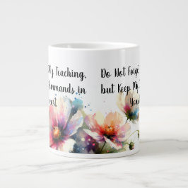 Caneca De Café Grande Escritura Floral