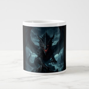 Caneca De Café Grande Escuro, Dragão Medieval