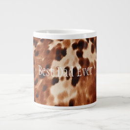 Caneca De Café Grande Escuro Ocidental, Branco, Cowhow
