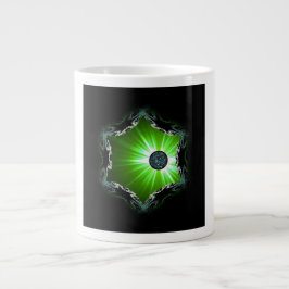 Caneca De Café Grande Esfera Energética Através Do Portal Fratural