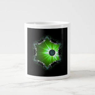 Caneca De Café Grande Esfera Energética Através Do Portal Fratural