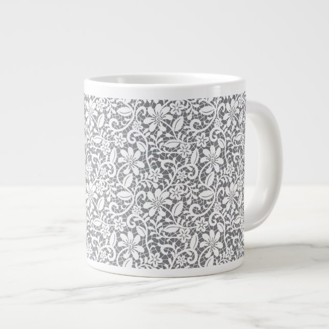 Caneca De Café Grande Espaço Branco 1 (Frente Esquerda)