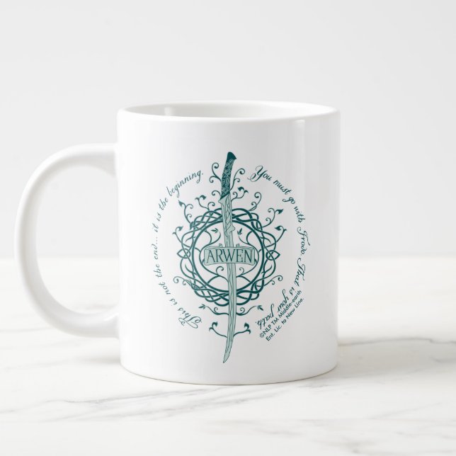 Caneca De Café Grande Espada Élfica ARWEN™ Citação (Esquerda)
