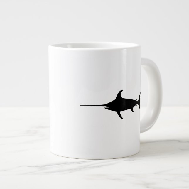 Caneca De Café Grande Espadim Preto (Frente Esquerda)