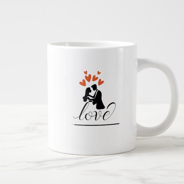 Caneca De Café Grande Especialidade - Aniversário de Casamento (Direita)