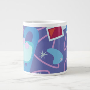Caneca De Café Grande Especificações 3D do padrão Boomerang dos anos 50