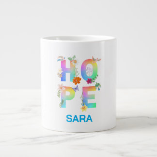 Caneca De Café Grande Esperança de inspiração motivacional artística pos