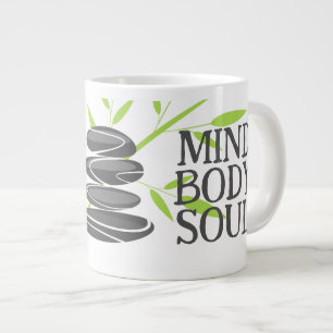 Caneca De Café Grande Espessura da alma do corpo da mente: pedras de sei