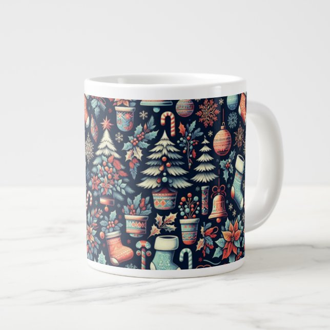 Caneca De Café Grande Espírito de Natal (Frente Esquerda)