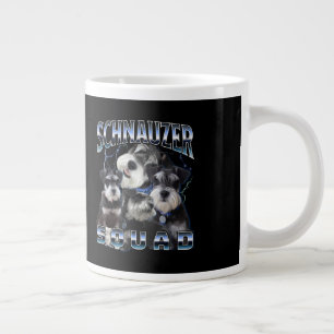 Caneca De Café Grande Esquadrão Schnauzer - Estilo Rap Bootleg