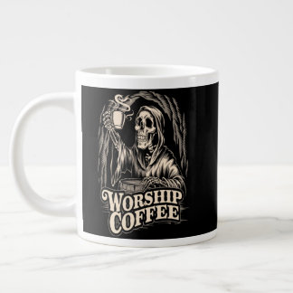 Caneca De Café Grande Esqueleto do café do culto
