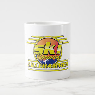 Caneca De Café Grande Esqui Noruega Lillehammer clima dos anos 80