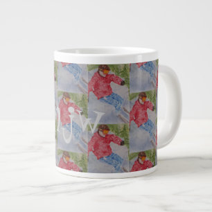 CANECA DE CAFÉ GRANDE ESQUIADOR DA DESCIDA DO MONOGRAMA
