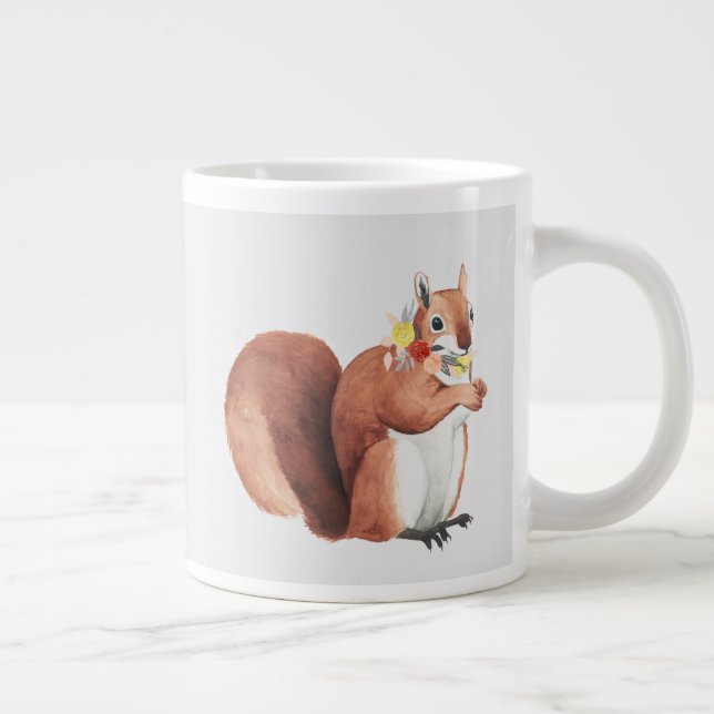 Caneca De Café Grande Esquilo de Forester da Coroa Flor (Direita)