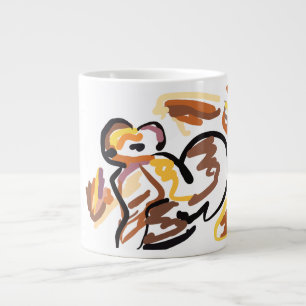 Caneca De Café Grande esquilo de outono gentil