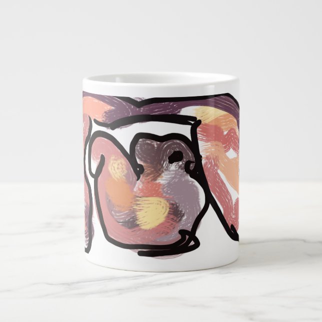 Caneca De Café Grande Esquilo de outono sunset (Frente)