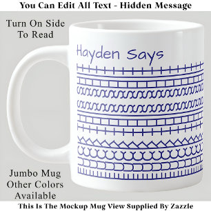 Caneca De Café Grande Essa Porra Mensagem Oculta 144BuW Piada de Escritó