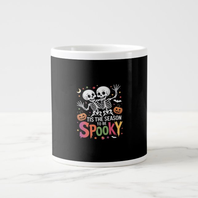 Caneca De Café Grande Esta É A Época Para Ser Um Skeleton Dançante Sapo (Frente)