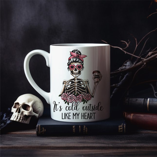 Caneca De Café Grande Está frio fora de Namorados (Criador carregado)