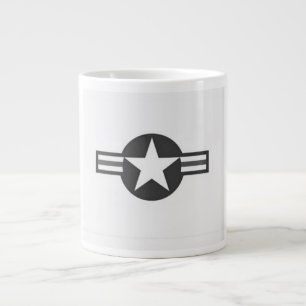 Caneca De Café Grande Estandarte de Insígnia de Aeronave da USAF da Segu
