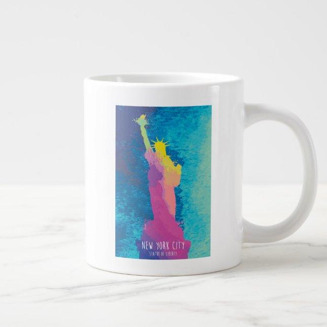 Caneca De Café Grande Estátua da Liberdade em Água (Direita)