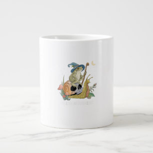 Caneca De Café Grande Estética Cottagecore Bruxa Sapo Caracol Cogumelo V