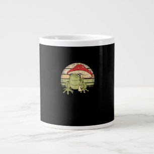 Caneca De Café Grande Estética Cute Cottagecore Sapo Cogumelo Goblincor